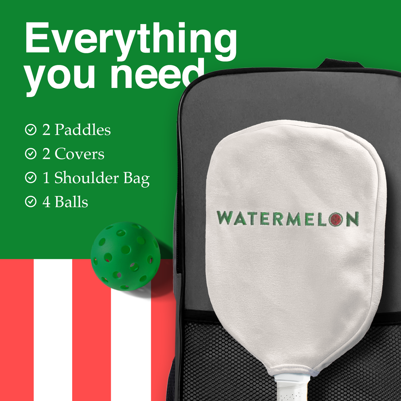 Watermelon - Green & Blue 2 Paddle Set