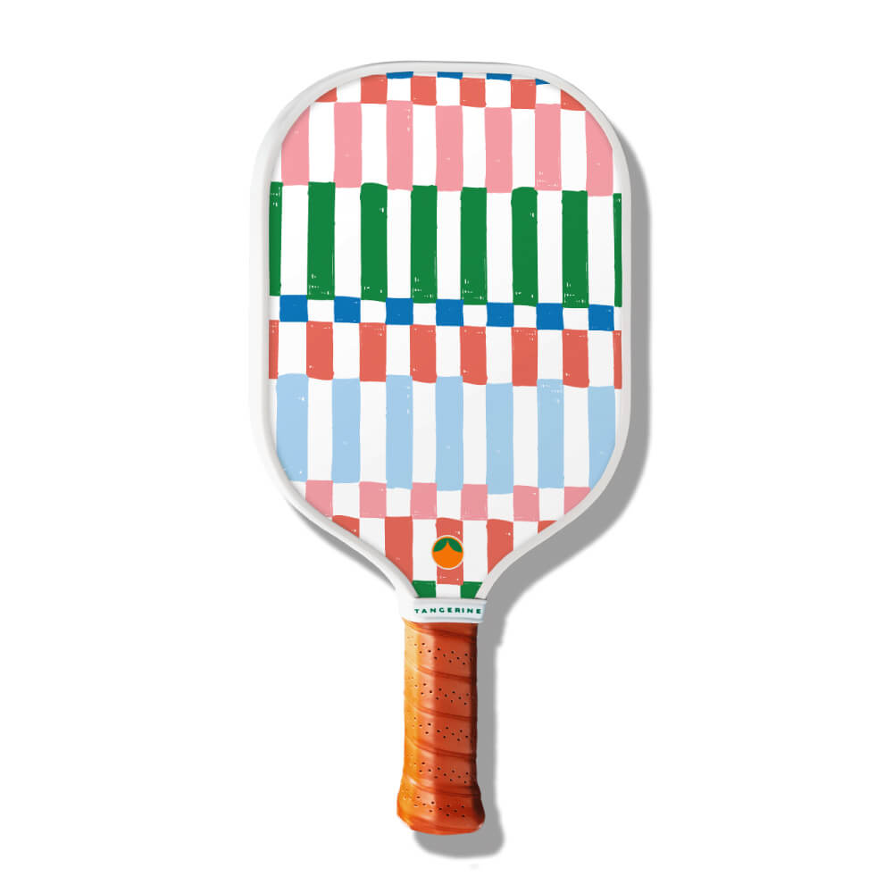 Illustrated cute and fun pickleball paddle