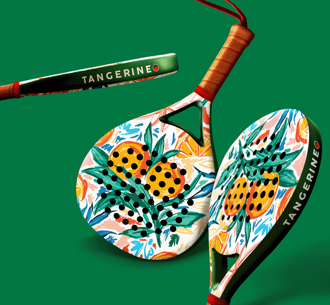 Bar Harbor | Light Blue Pickleball Paddle | Tangerine