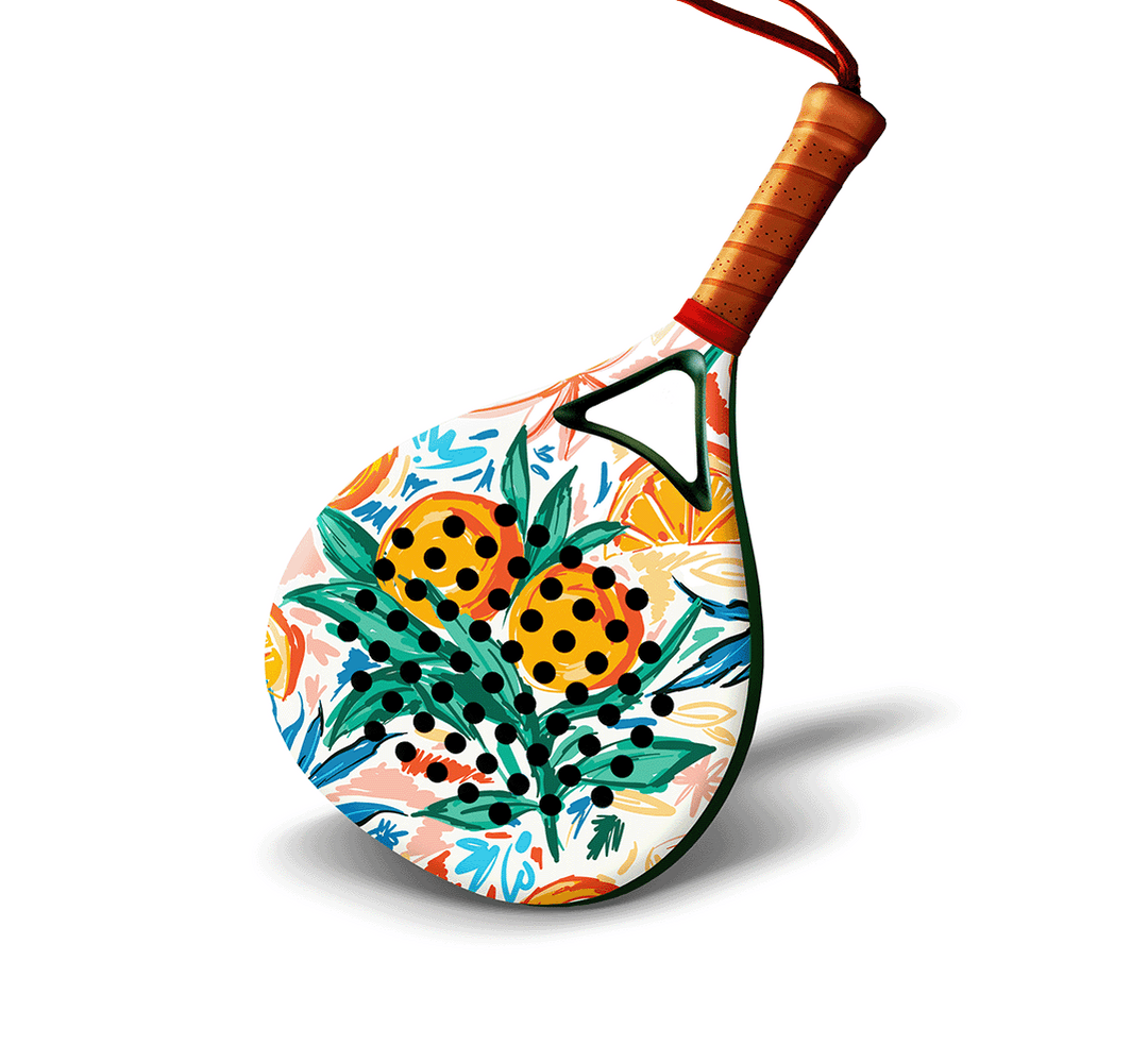 Bar Harbor | Light Blue Pickleball Paddle | Tangerine