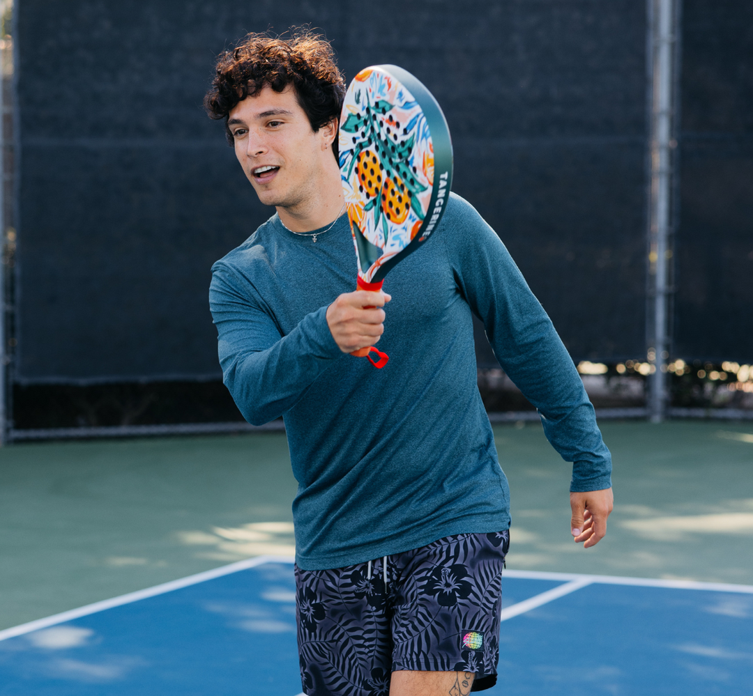 Bar Harbor | Light Blue Pickleball Paddle | Tangerine