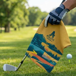 Custom branded golf towel project
