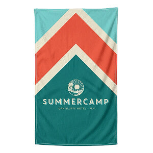 Custom branded beach towel project