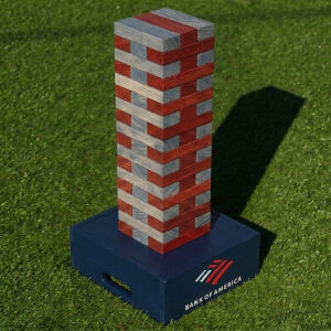 Custom branded giant tumble tower project