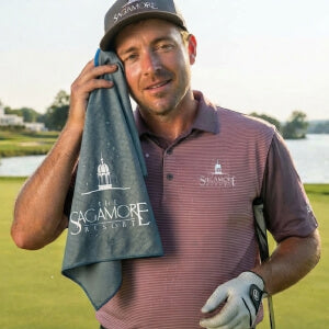 Custom branded golf towel project