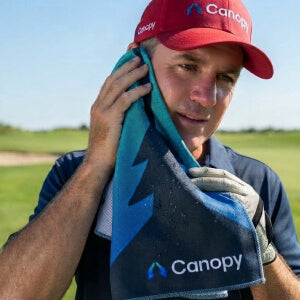 Custom branded golf towel project