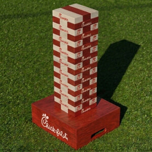 Custom branded giant tumble tower project