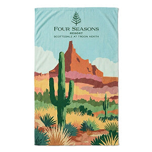 Custom branded beach towel project