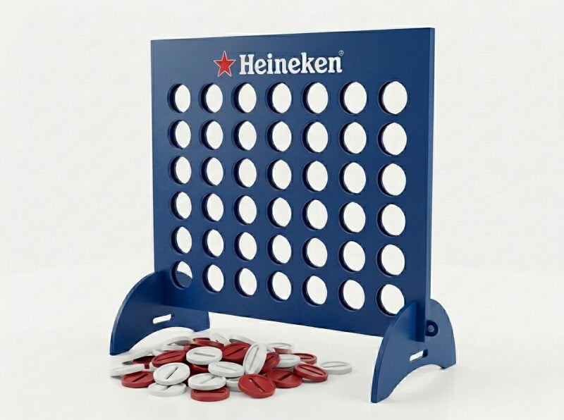 Custom branded giant four in a row — corporate order