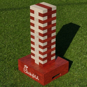 Custom branded giant tumble tower project