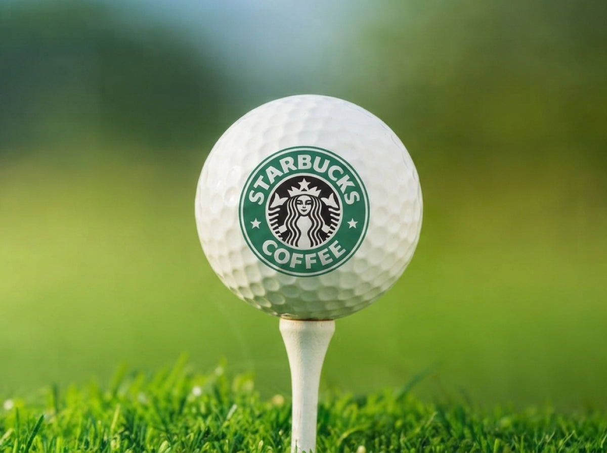 Custom branded golf balls