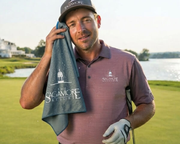 Custom golf towels for golf clubs and resorts