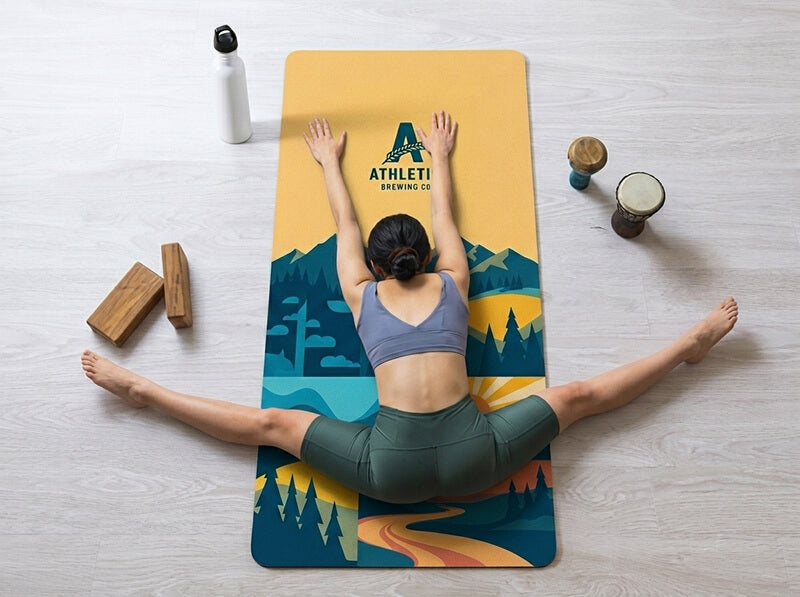 Custom branded yoga mats — corporate order